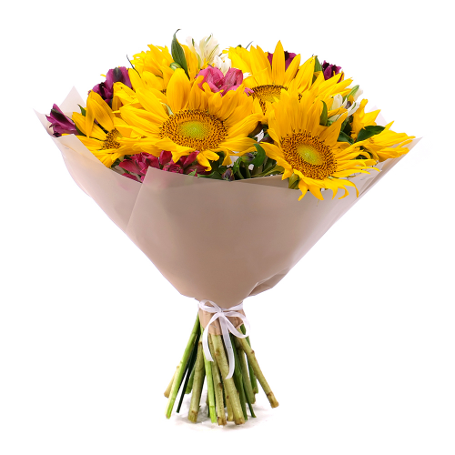 Sweet sunflower and alstroemeria