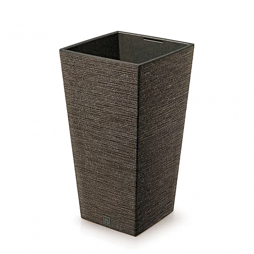 Flower pot FURU SQUARE  ECO WOOD - eco coffee